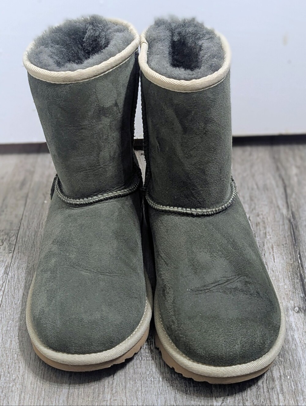 UGG Cozy Shearling-Lined Short Boot - Olive/Tan - Picture 3 of 8